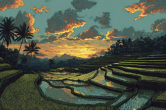 Rice Terrace Background Product Image 1