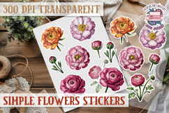 Summer Flowers sticker Scrapbook PNG Botanical Beach Product Image 1