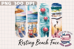 Summer Beach Brushstrokes PNG Sublimation Seaside Coastal Product Image 1