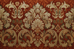 Gold Red Damask Pattern Background Product Image 1