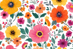 Colorful Flowers Background Wallpaper Product Image 1