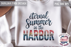 Summer Beach Sea Quote Watercolor Sublimation PNG Product Image 1