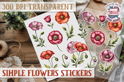 Summer Flowers sticker Scrapbook PNG Botanical Beach Product Image 1