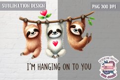 Valentine Love Animals Cute Quote Sublimation Design PNG Product Image 1