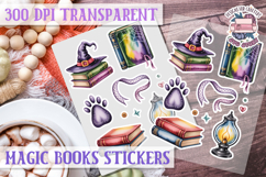 Magic Books sticker sheet Rainbow Love Read PNG Book Lovers Product Image 1