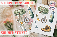 Summer sticker Cute flowers Love Picnic Beach Spring Product Image 1