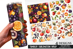 Autumn Pattern Tumbler Wrap| Autumn Tumbler Wrap Design Product Image 1
