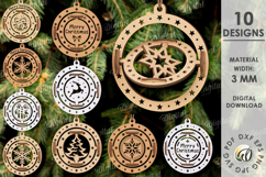 3D Christmas Ornaments Bundle Laser Cut. Christmas Decor SVG Product Image 1