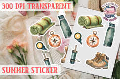 Summer sticker Cute flowers Love Picnic Beach Spring Product Image 1