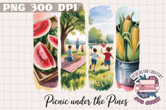 Summer Farm Brushstrokes PNG Sublimation Rustic Country Product Image 1