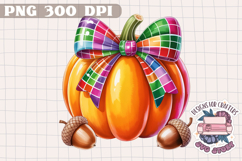 Autumn Pumpkin Sublimation design Fall Decorative Color PNG Product Image 1