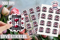 Love sticker Sheet Valentine Day Lovers Gothic Skull PNG Product Image 1