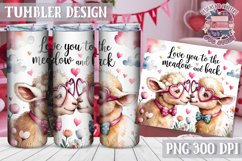Sublimation Tumbler WRAP Love Design Quote Watercolor Animal Product Image 1