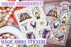 Magic Books sticker sheet Rainbow Love Read PNG Book Lovers Product Image 1