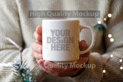 Christmas Mug Mockup Template - Christmas Background Product Image 1