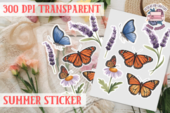 Summer sticker Cute flowers Love Picnic Beach Spring Product Image 1