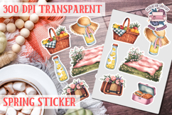 Spring sticker Cute vintage flowers Love PNG Funny Product Image 1