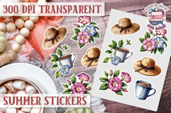 Summer sticker sheet Beach Scrapbook PNG Flowers Vibe Product Image 1