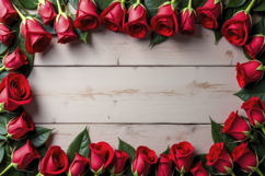 Red Roses Border Background Wallpaper Product Image 1