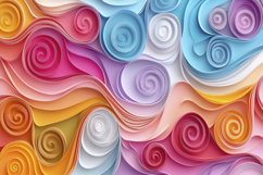 Colorful Paper Swirl Background Wallpaper Product Image 1