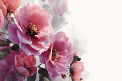 Pink Watercolor Flower Background Product Image 1