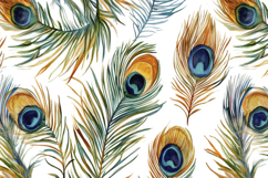 Peacock Feathers Background Wallpaper Product Image 1