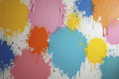 Colorful Paint Splatters and Drips on a White Background Product Image 1