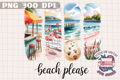 Summer Beach Brushstrokes PNG Sublimation Seaside Coastal Product Image 1