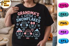 Grandma's Little Snowflakes Svg, Png, Granny Christmas Shirt Product Image 1