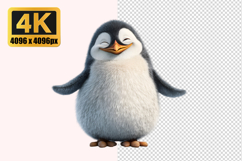 Fluffy Baby Penguin Transparent PNG Product Image 1