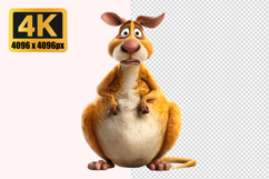 Kangaroo with a Plump Body Transparent PNG Product Image 1