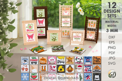 Interchangeable Signs Bundle Laser cut. Stand Decor SVG Product Image 1