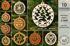 3D Christmas Ornaments Bundle Laser Cut. Christmas Decor SVG Product Image 1