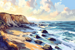 Coastline Background Wallpaper Product Image 1