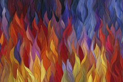 Flame Shapes Vibrant Color Background Wallpaper Product Image 1