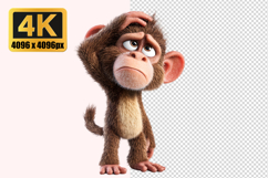 Confused Monkey Transparent PNG Product Image 1
