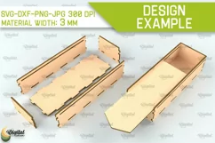 Laser Cut Wooden Kids Pencil Box. School Pencil Case SVG Product Image 3