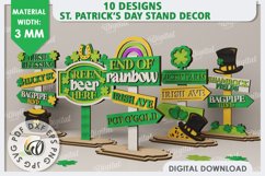 St Patrick&#039;s Day Stand Decor Laser Cut Bundle. Lucky Charms Product Image 1
