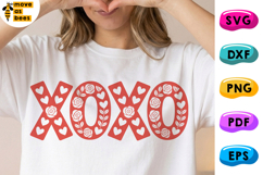 XOXO Svg, Png, Girl, Kids, Adults, Valentine's Day Svg Shirt Product Image 1