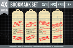 4x Library Reading Logs Bookmarks, Funny and Creative, SVG Product Image 1
