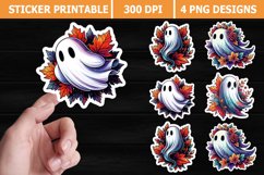 Halloween Ghost Sticker Printable | High Quality 300 Dpi Product Image 1