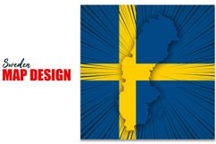 Sweden National Day Map Design Product Image 1