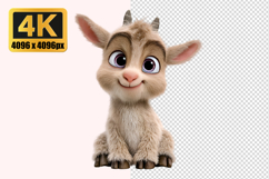 Cute Baby Goat Transparent PNG Product Image 1