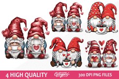 Valentine Gnome Sublimation Clipart - High Quality Design Product Image 1