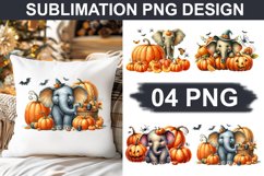 Halloween Elephant - Pillow Sublimation PNG Design Product Image 1