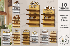 Sunglasses Shelfves Bundle Laser Cut. Home Decor SVG Product Image 1