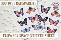Flowers Spice sticker sheet Planets Scrapbook PNG Stars Product Image 1