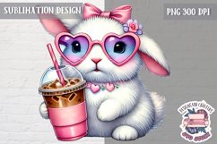 Cute Easter Animal Sublimation Design PNG Spring Eggs Bunny Product Image 1