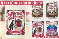 Christmas Vintage Quote Clipart PNG Sublimation 4 Design Product Image 1
