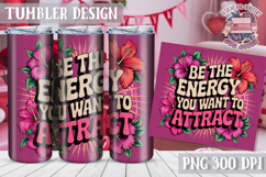 Sublimation Tumbler WRAP Vintage Quote Flowers Motivational Product Image 1